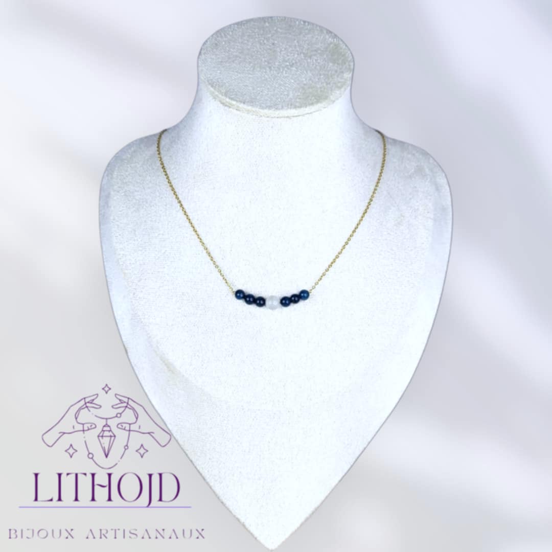 Collier Apatite bleue