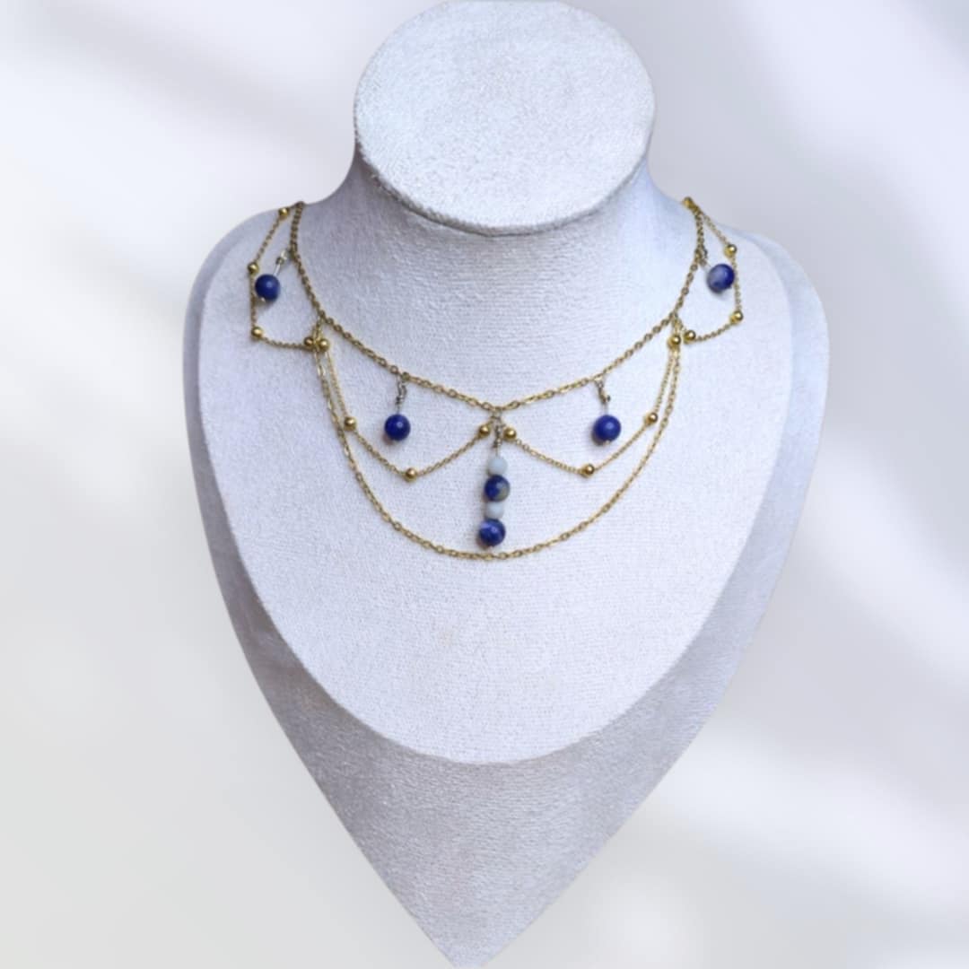 Collier Sodalite ras du cou