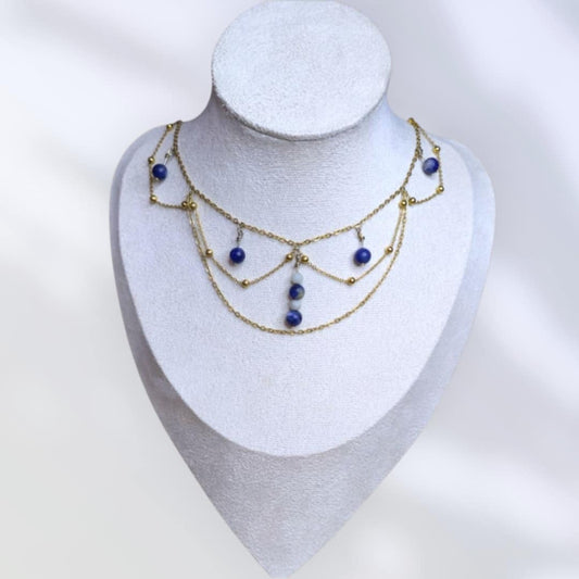 Collier Sodalite ras du cou