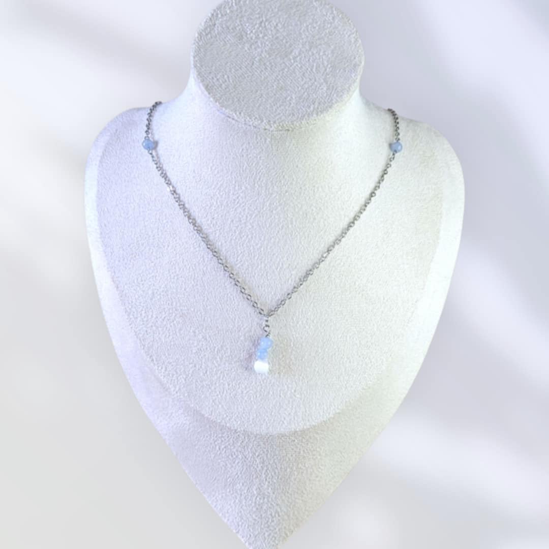 Collier ras du cou Aigue Marine