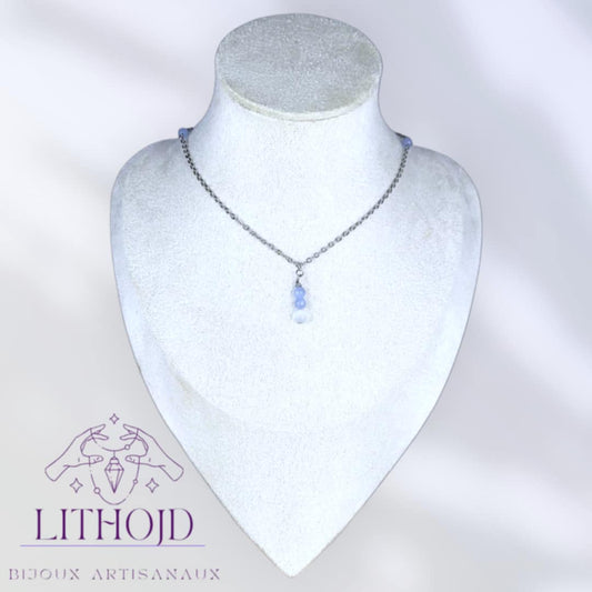 Collier ras du cou Aigue Marine